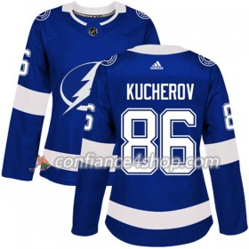 Adidas Maillot de Hockey Tampa Bay Lightning Nikita Kucherov 86 2017-2018 Bleu Authentic - Femme